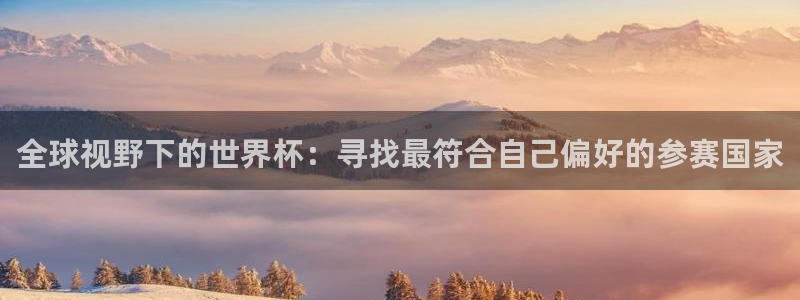 足球比分直播世界杯：全球视野下的世界杯：寻找最符合自己偏好的参赛国家